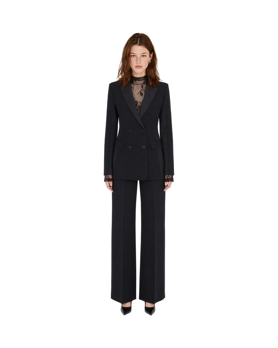 Patrizia Pepe Black Tailored Straight-Leg Pants