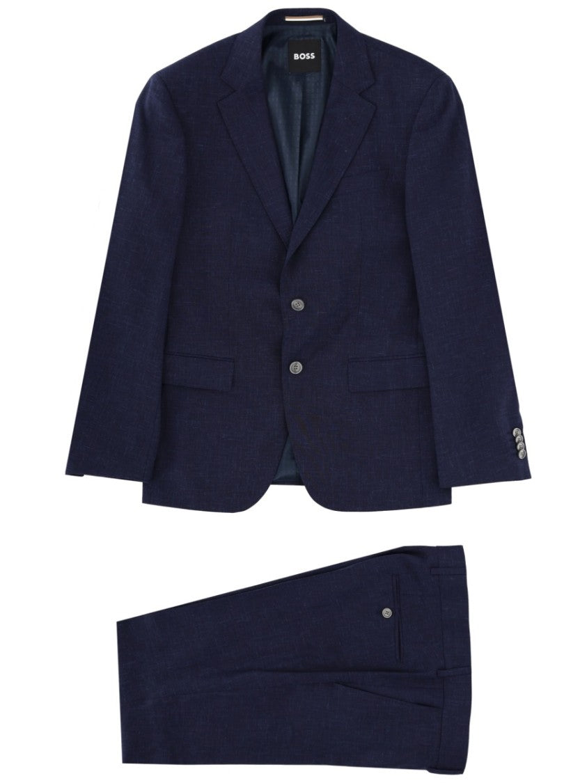 Boss Arti-Hesten Wool Blend Blue Suit