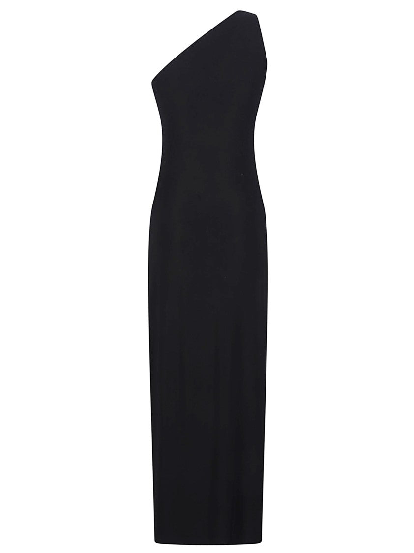 Norma Kamali One Shoulder Asymmetrical Midi Dress