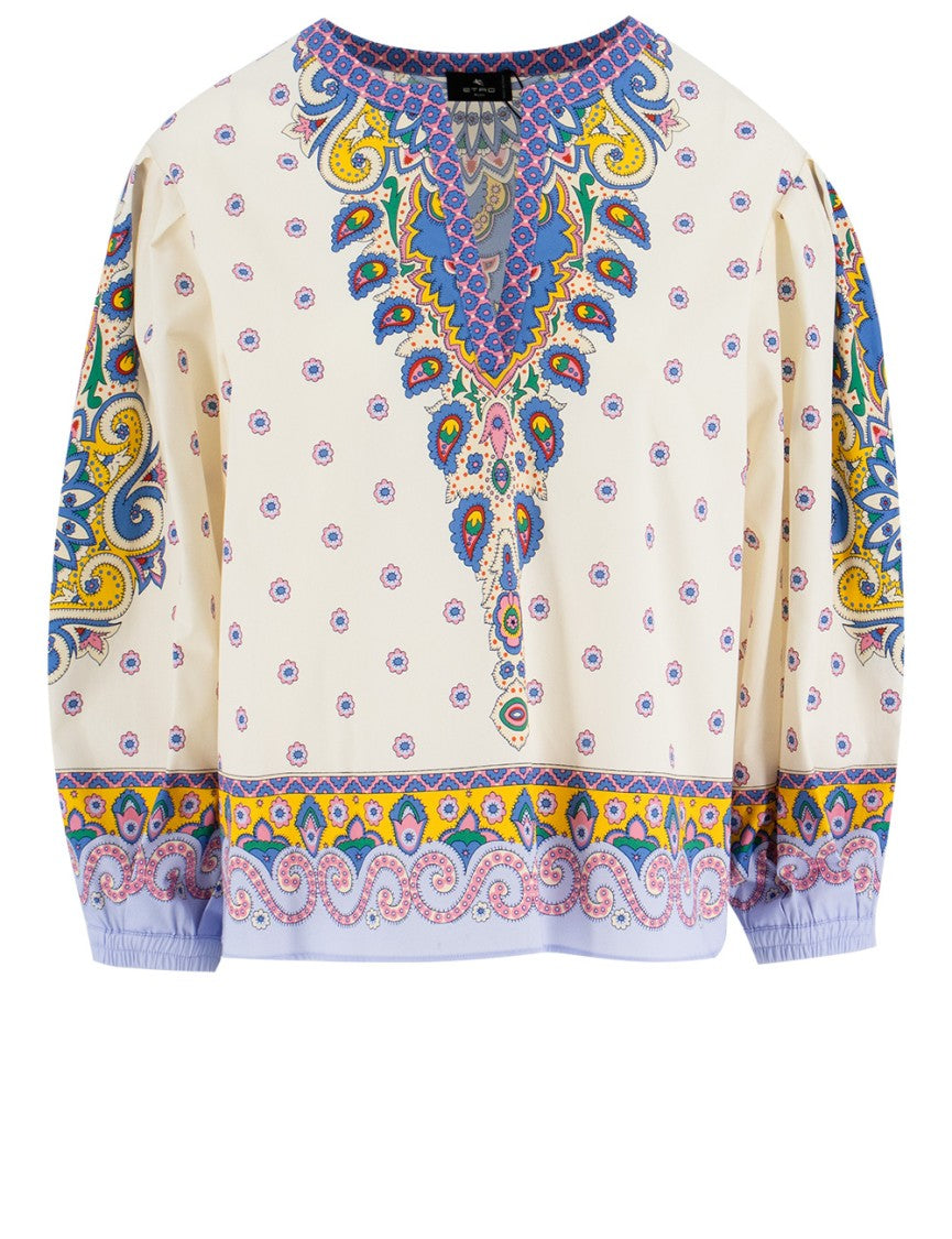 Etro Paisley Print Cotton Blouse