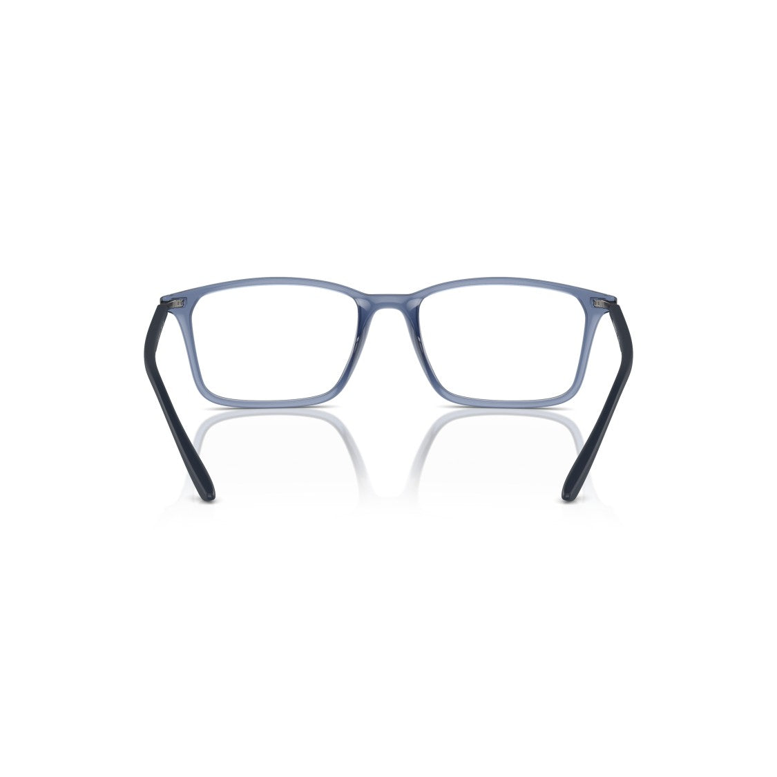 Emporio Armani 0Ea3237 Translucent Blue Rectangular Sunglasses With Slim Temples