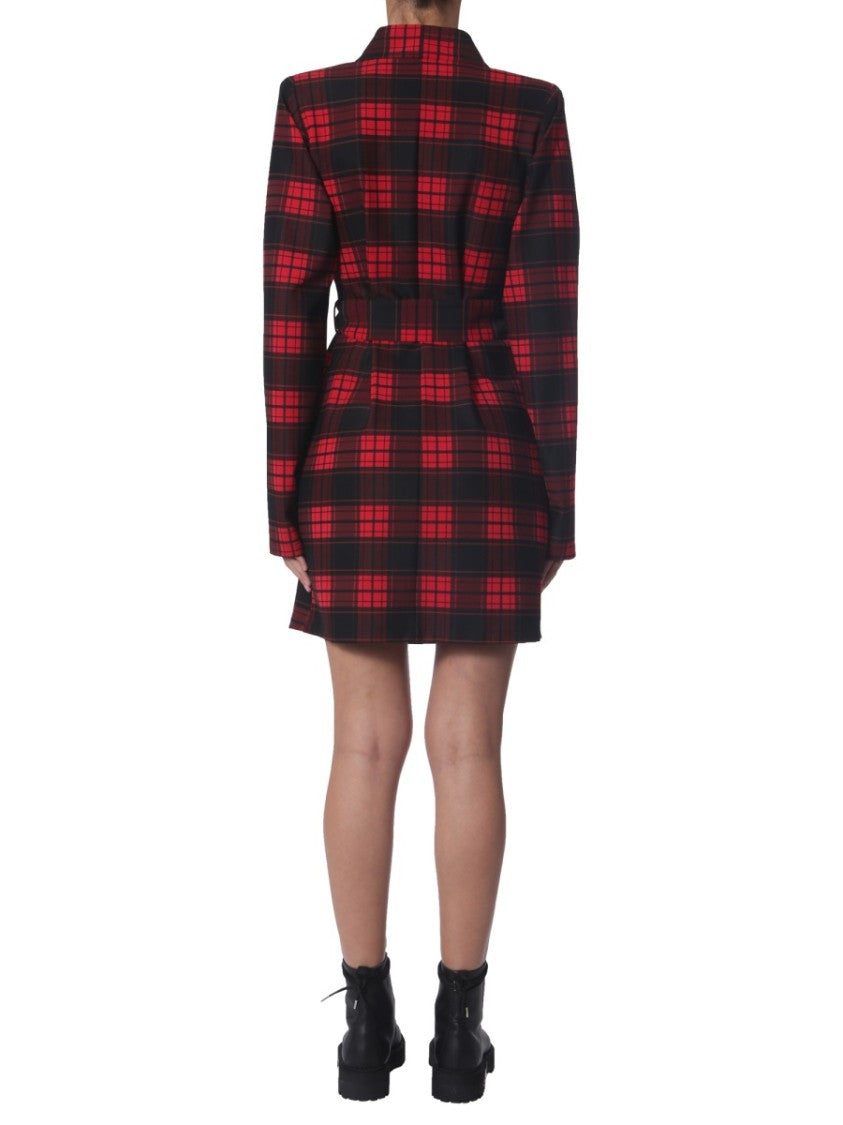 Unravel Project Wrap-Style Mini Dress With V-Neckline