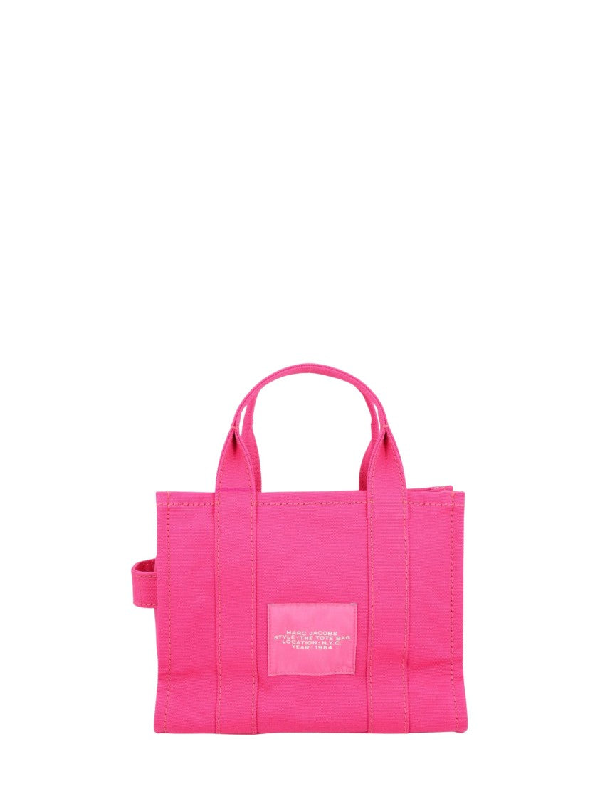 Marc Jacobs Pink Front Logo Cotton Tote Bag