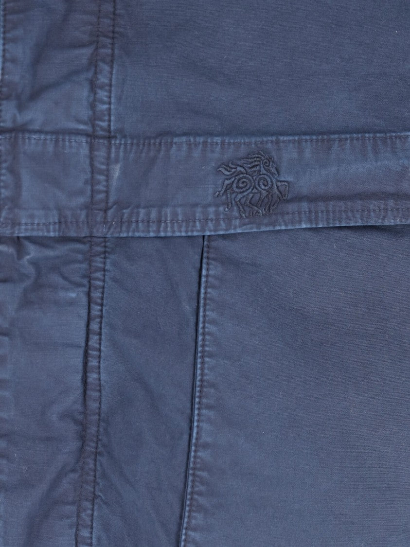 Ranra Navy Embroidered Hooded Jacket