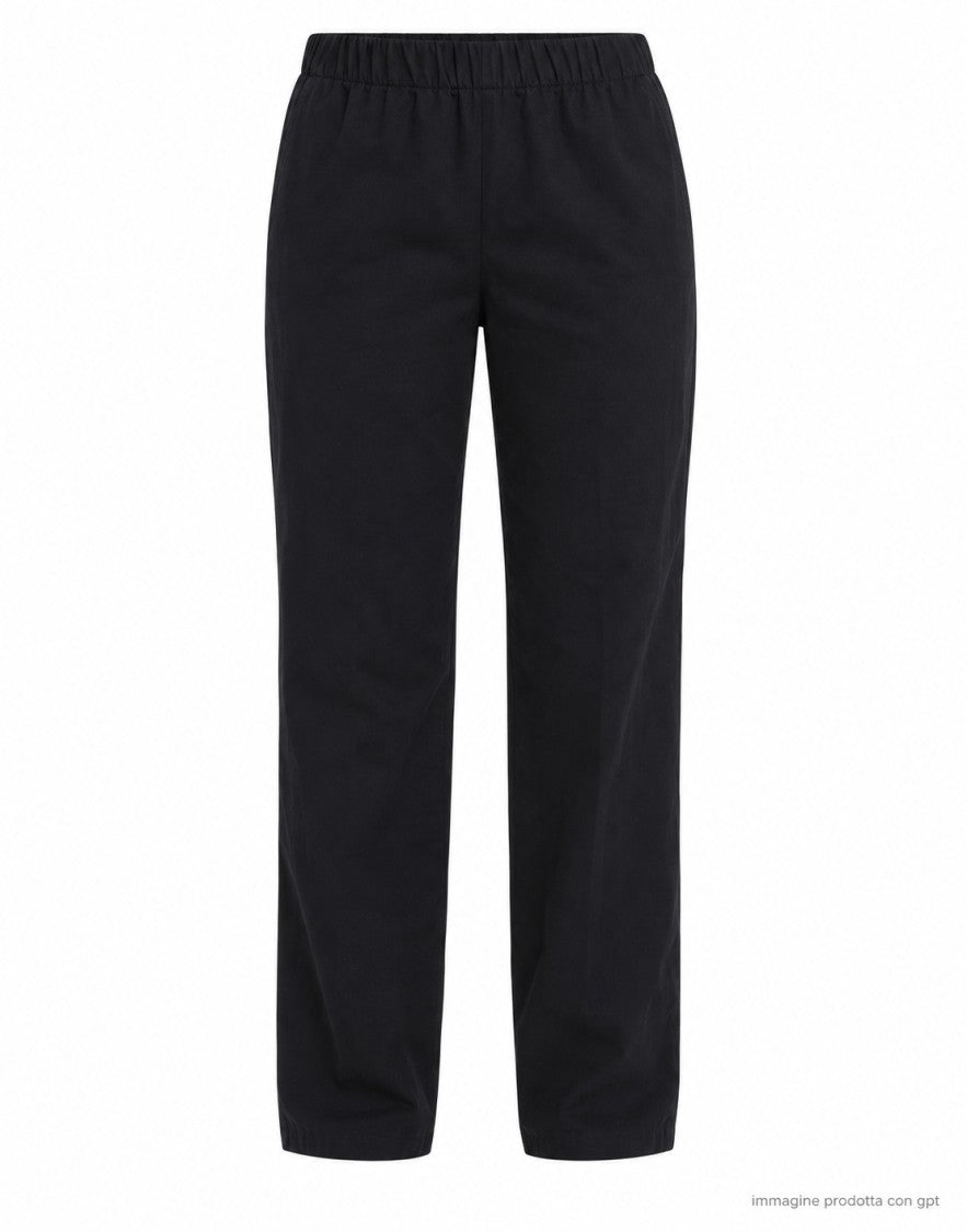 Pomandère Black Cotton Chino Pants