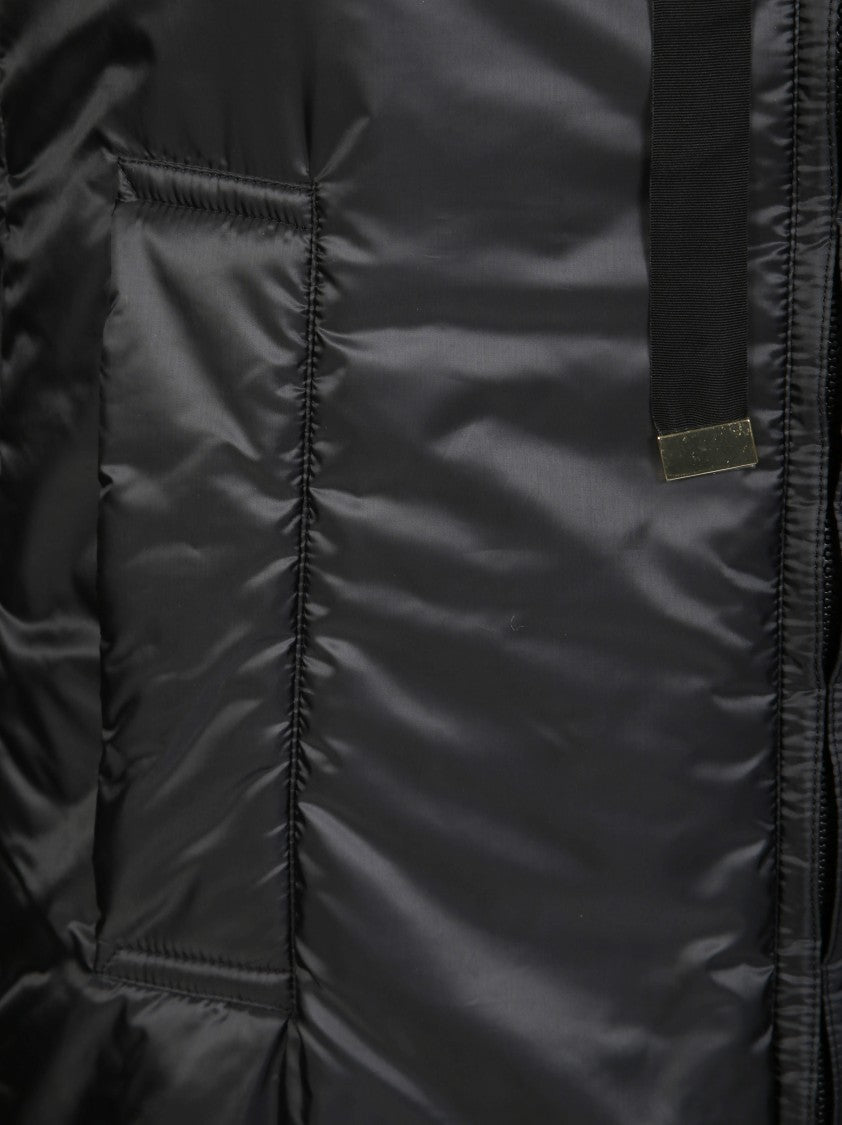 Max Mara Greengo High Collar Sleeveless Hooded Jacket