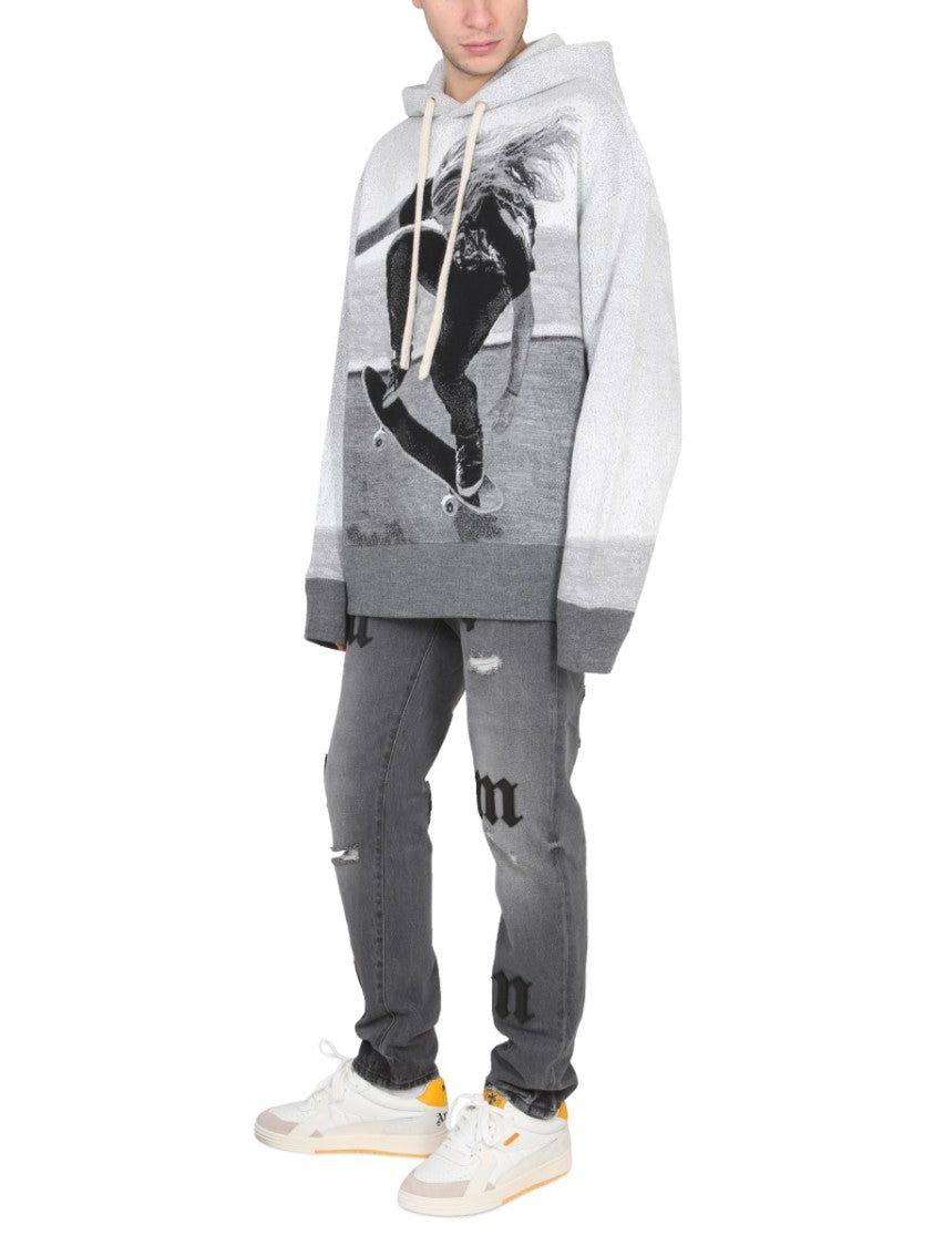 Palm Angels Relaxed Fit Hooded Shirt