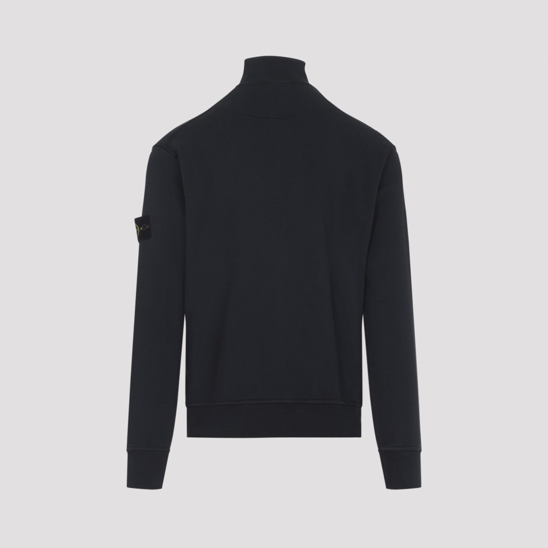 Stone Island Navy Blue Cotton Zip Up Cardigan