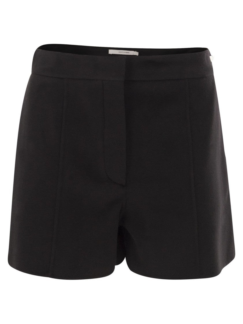 Sportmax Double Pleated Tailored Shorts In Luxurious Wool