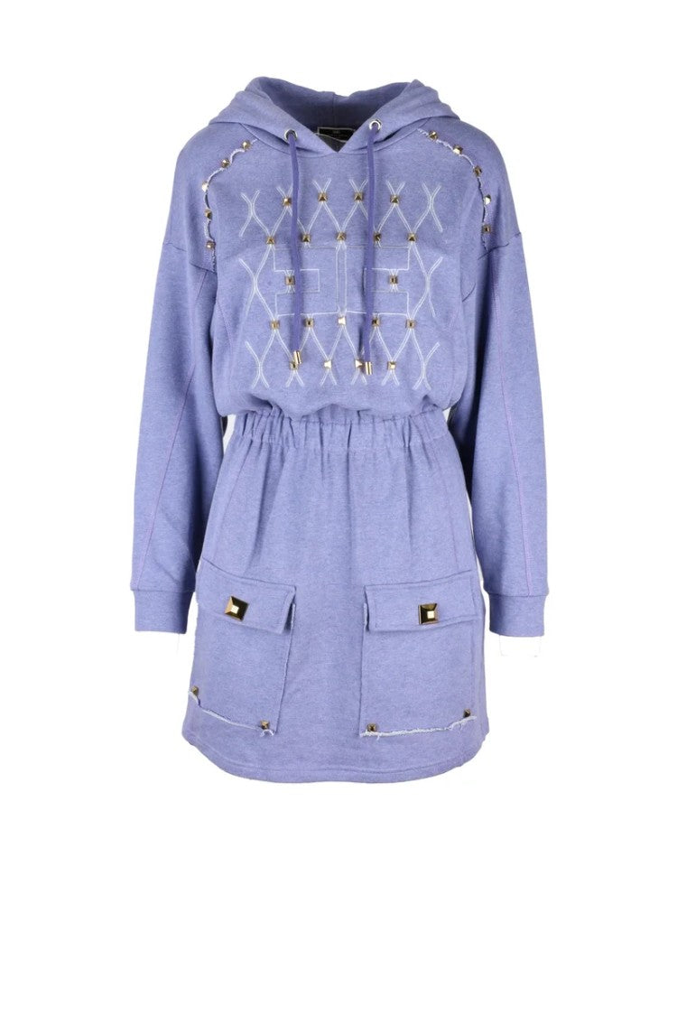 Elisabetta Franchi Sweatshirt Dress - Purple