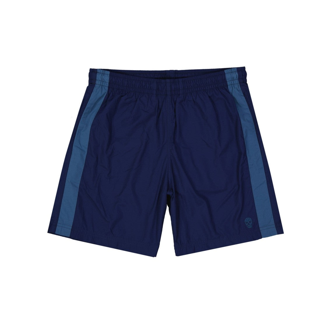 Alexander Mcqueen Blue Swim Shorts With Skull Motif