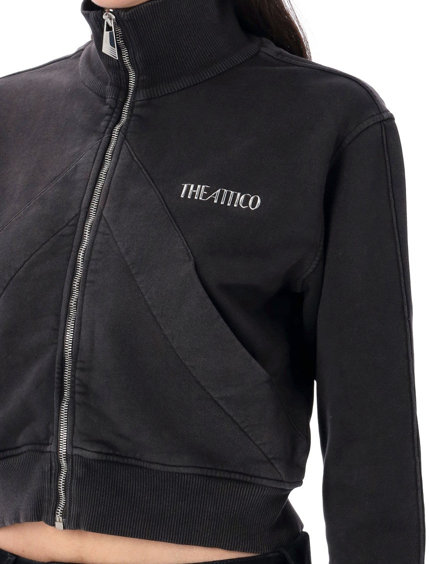 The Attico Crop Zip Fleece Jacket