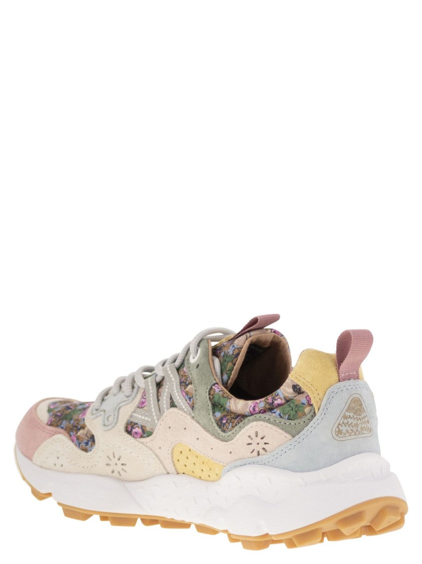 Flower Mountain Yamano 3 - Sneakers In Suede And Technical Fabric