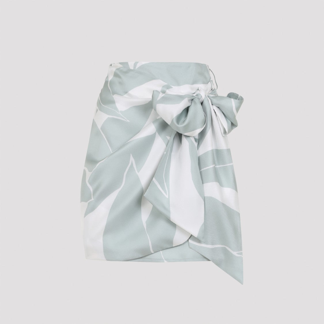 Max Mara Silk Mini Skirt With Abstract Leaf Pattern
