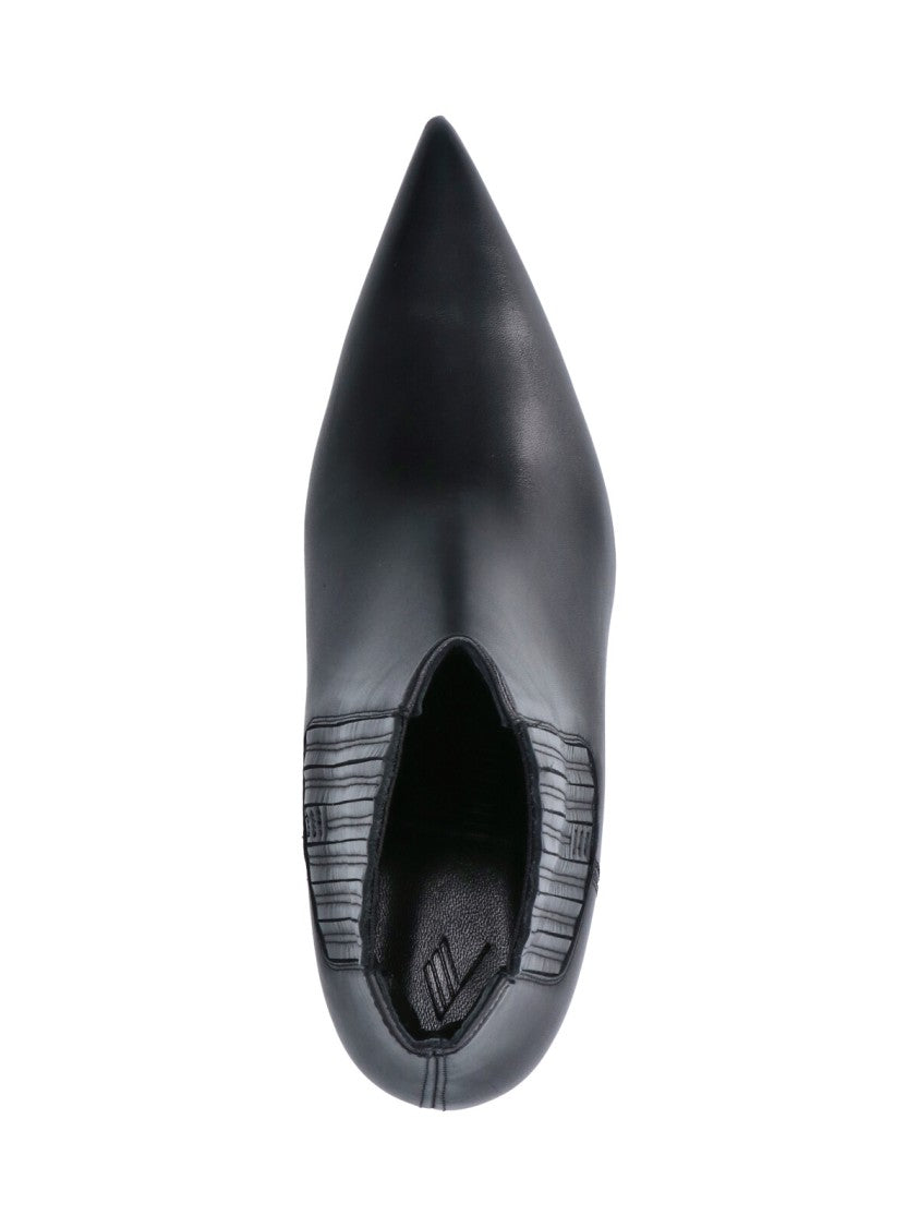 The Attico Ankle Boots With Geometric Heel And Pointed Toe