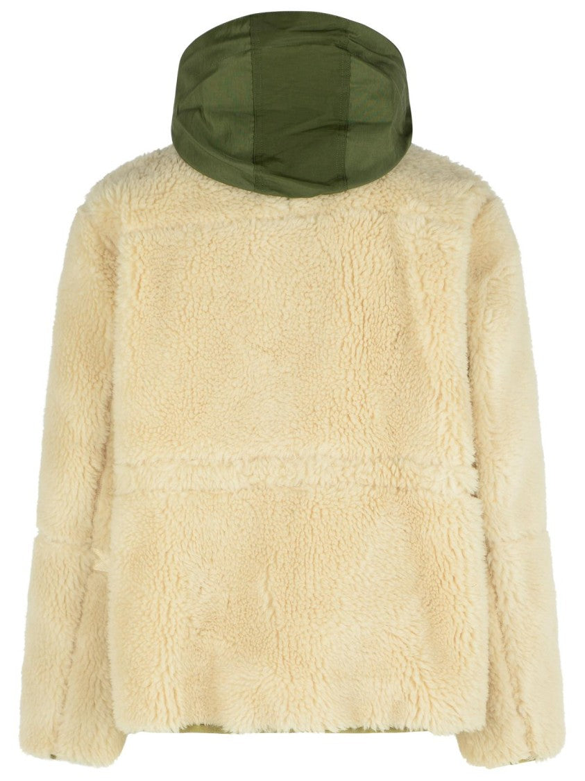 Sacai 'Sherling' Beige Wool Blend Jacket
