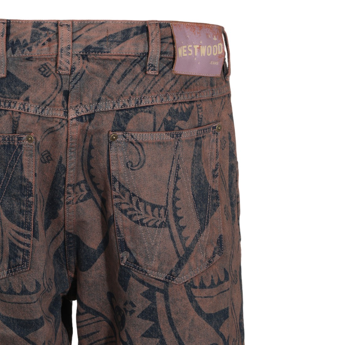 Vivienne Westwood Abstract Tribal Print Straight-Leg Jeans