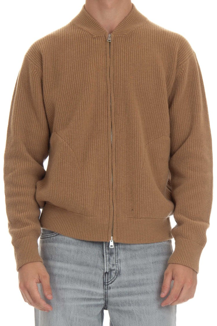 Roberto Collina Ribbed Wool Full-Zip Cardigan