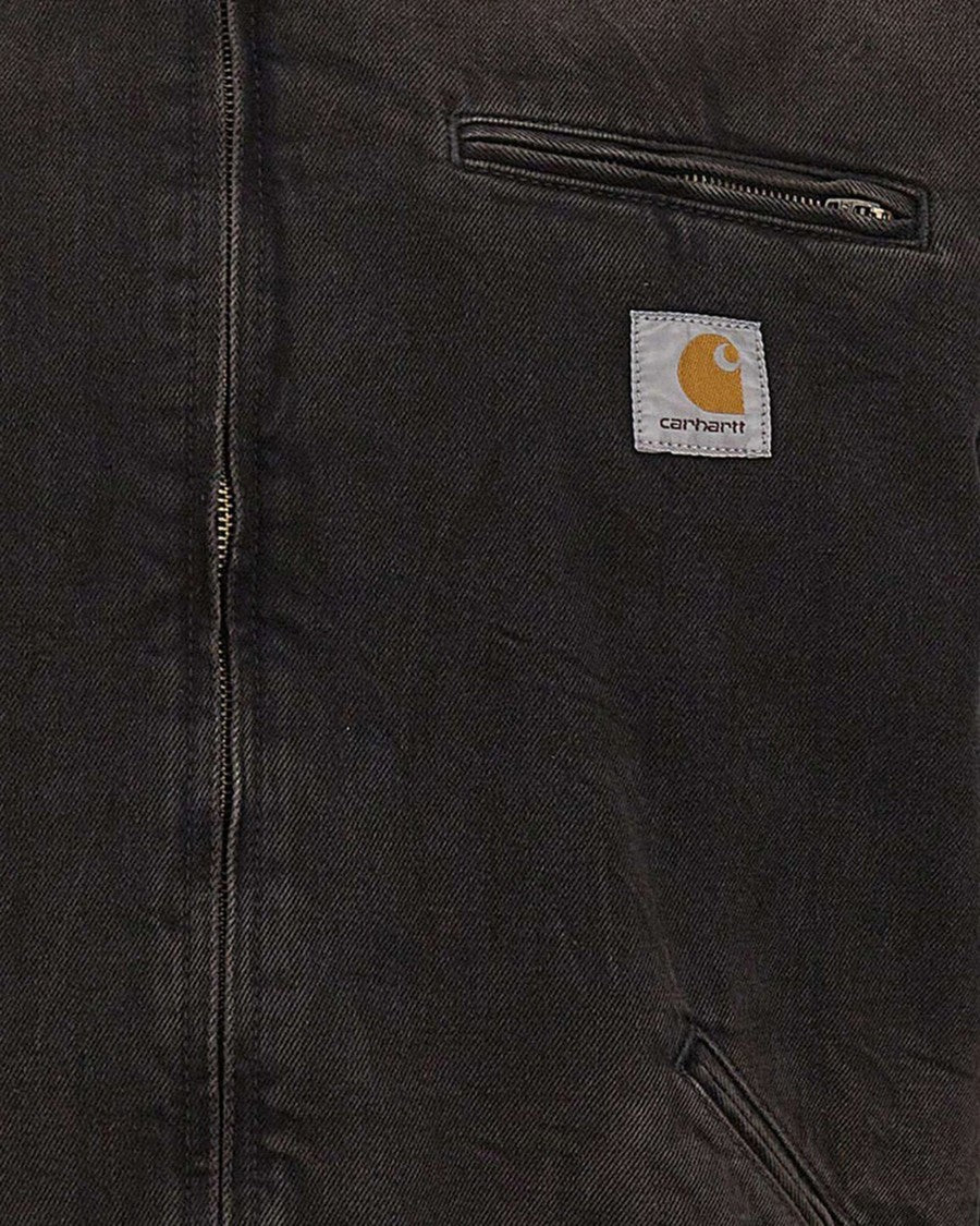Carhartt Wip Faded Black Organic Cotton Detroit Jacket