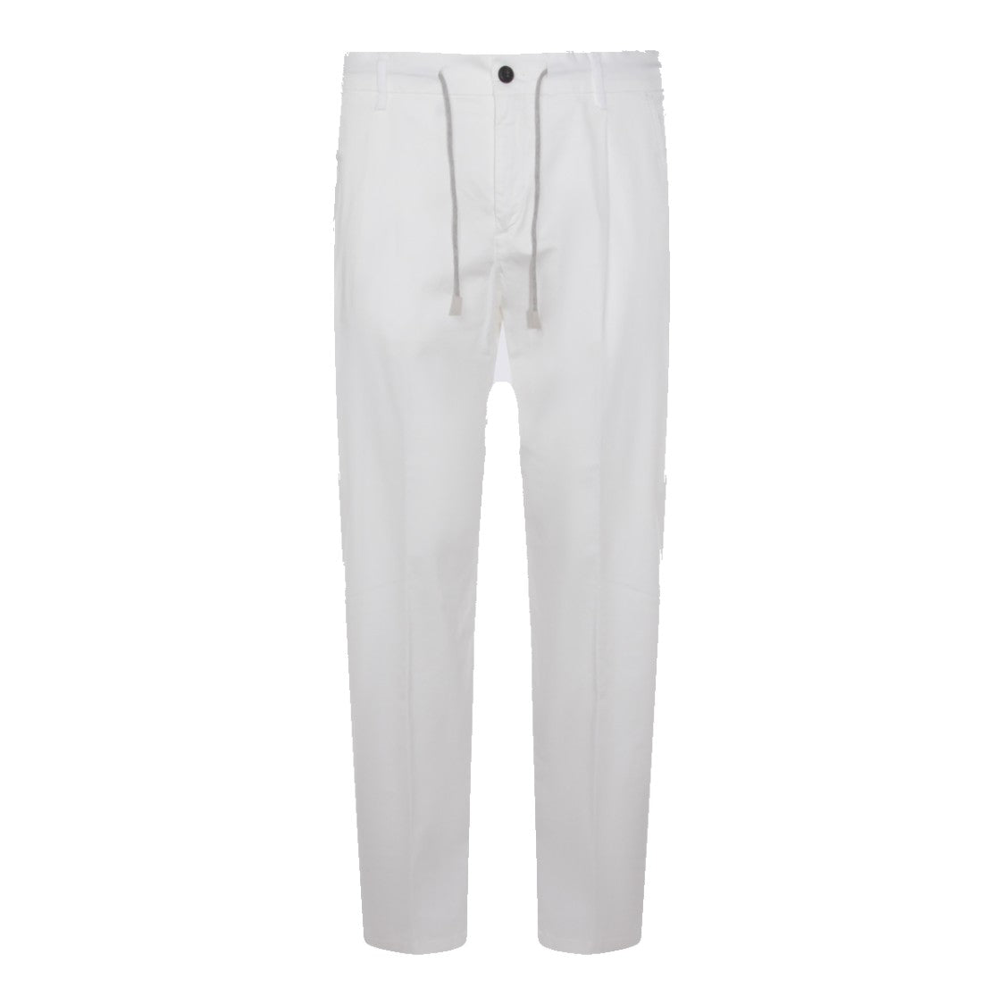 Eleventy Straight-Leg White Trousers With Minimalist Design