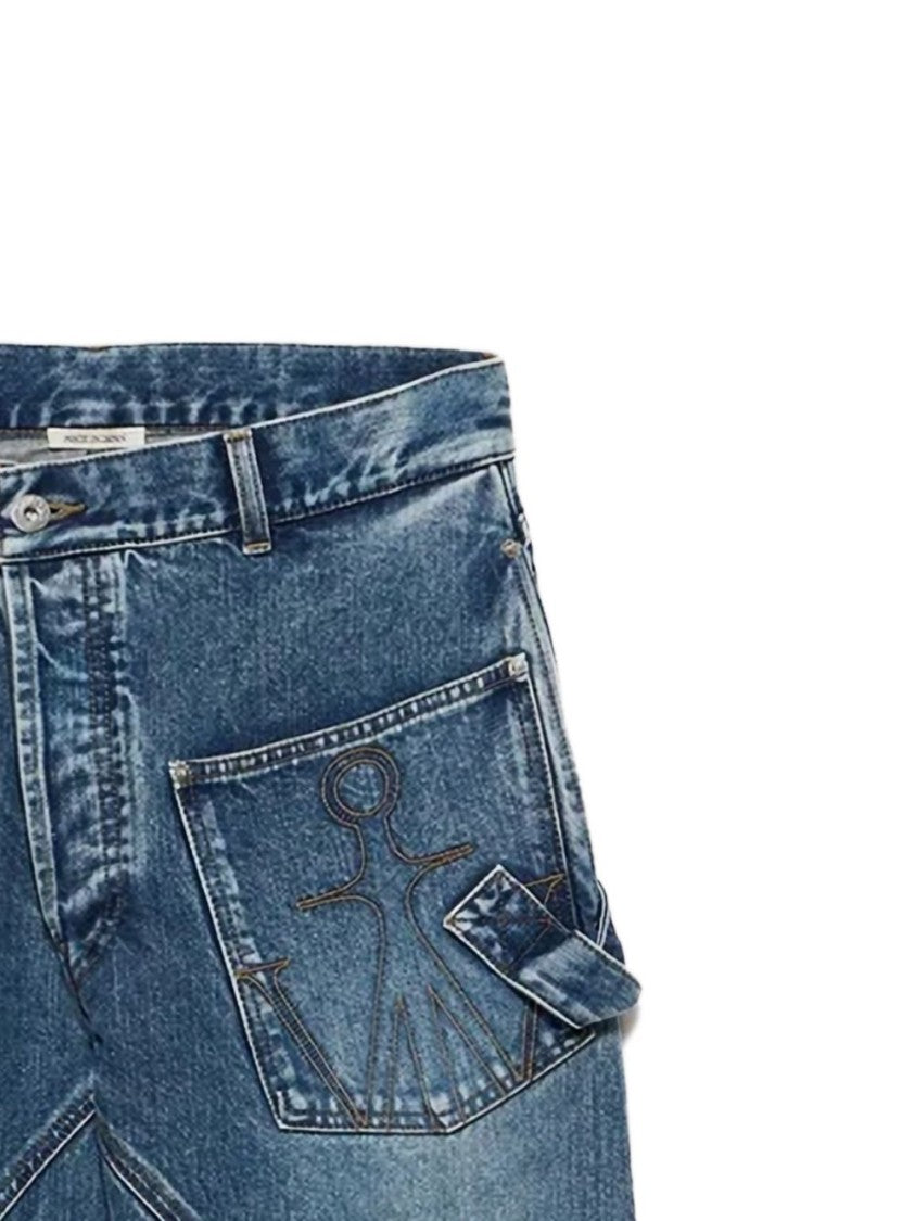 J. W. Anderson Wide-Leg Jeans With Diagonal Seam Design