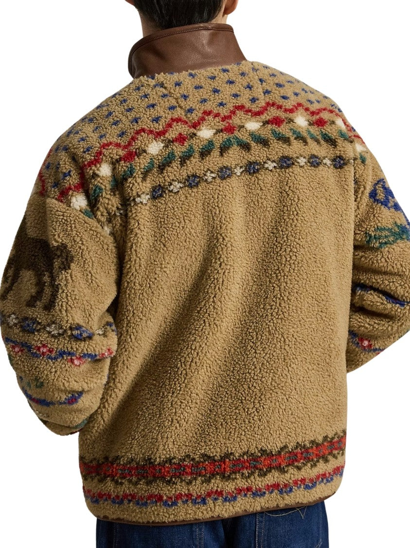 Polo Ralph Lauren Scenic Pile Fleece Jacket With Countryside Design