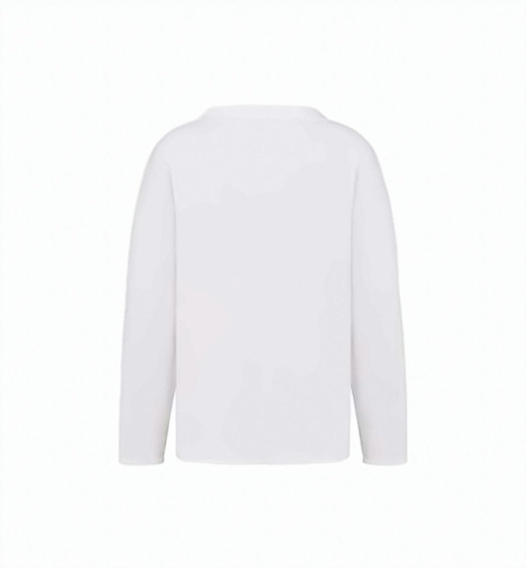 Dior Long-Sleeve Cotton And Wool Blend Top