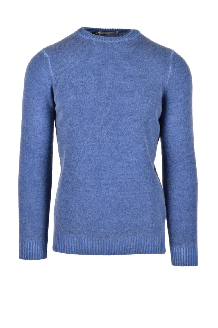 N02 Blue Textured Wool-Blend Sweater