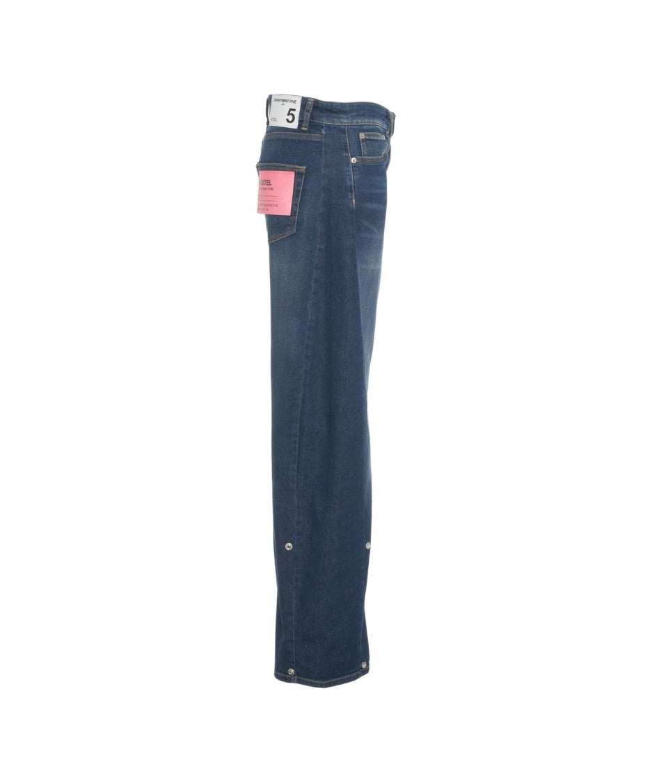 Department Five High-Quality Denim Wide Leg Jeans With Adjustable Hems