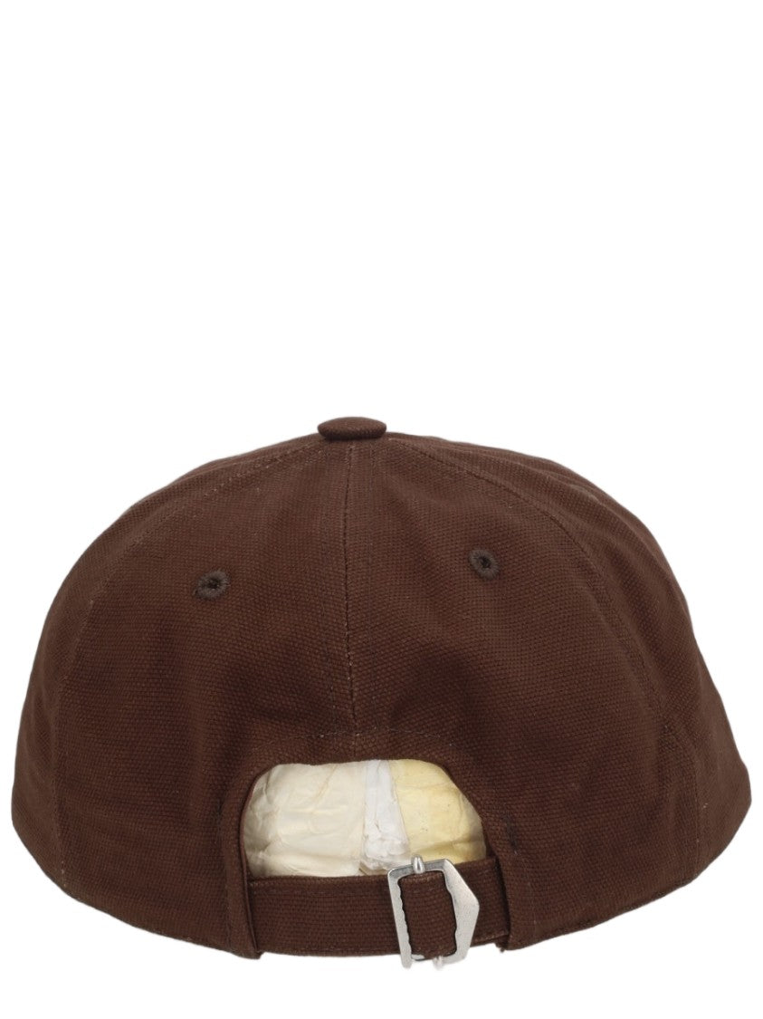 Isabel Marant Tomas Brown Embroidered Logo Cotton Baseball Cap