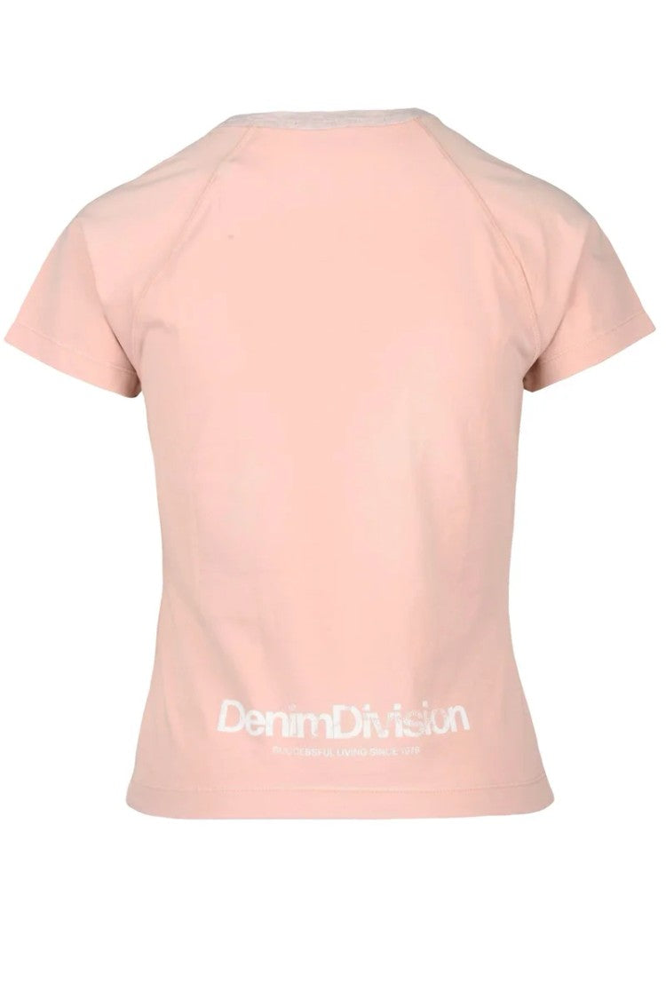 Diesel Pink Rhinestone Stretch T-Shirt