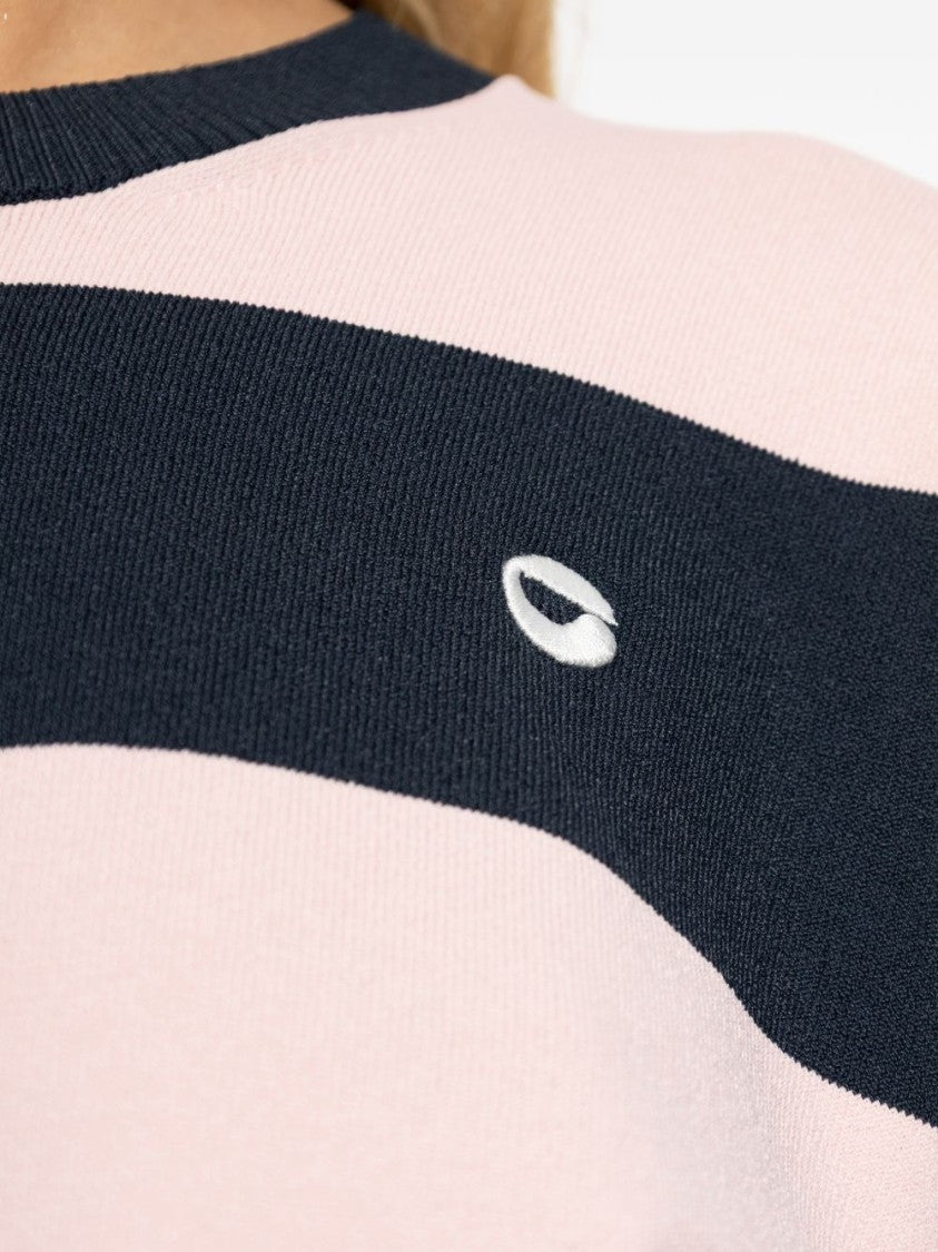 Coperni Blue Pink Striped Logo Long Top