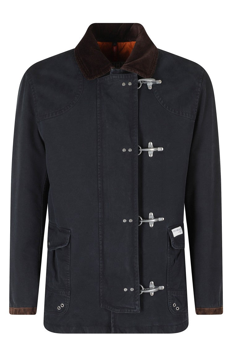 Fay Blue 4 Ganci Velvet Collar Cotton Jacket