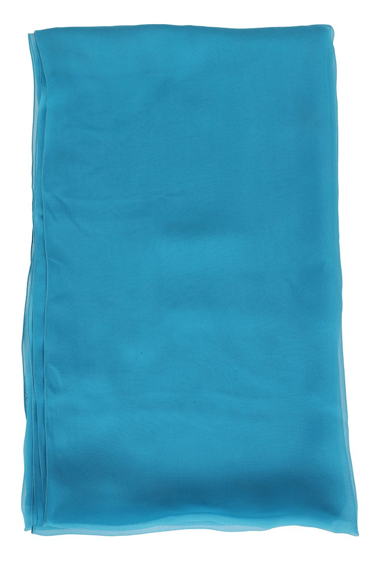 Alberta Ferretti Turquoise Silk Voile Stole
