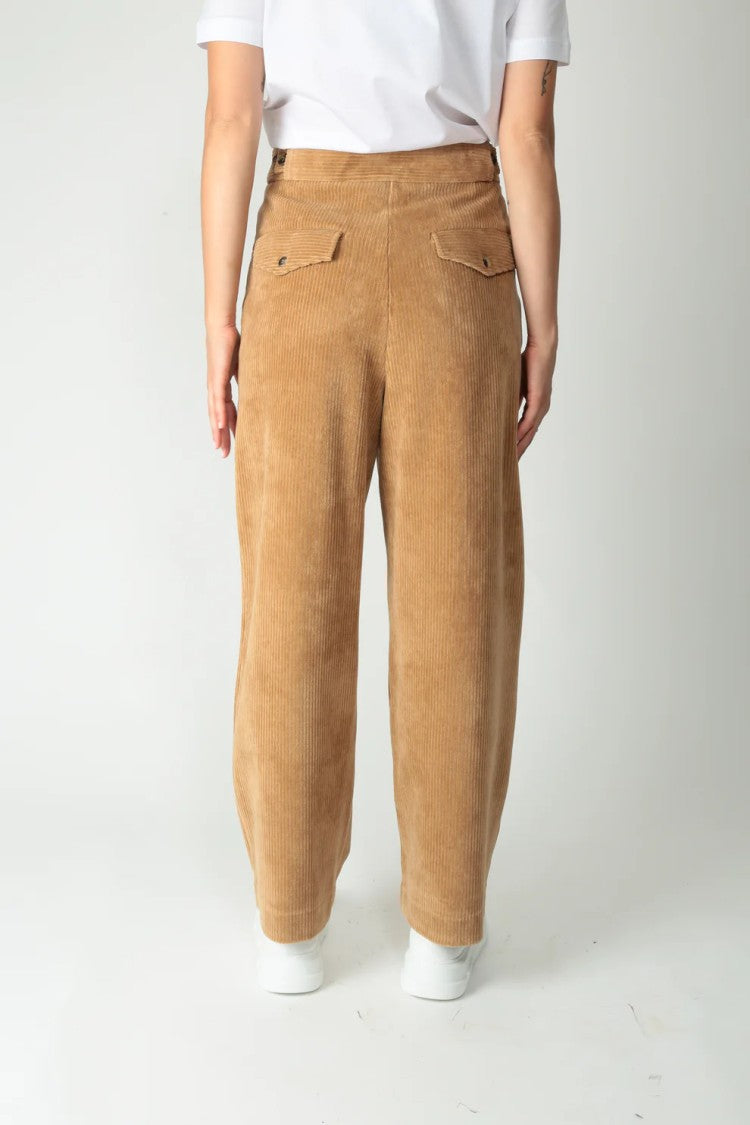 Max Mara Straight-Leg Corduroy Pants With High Waist