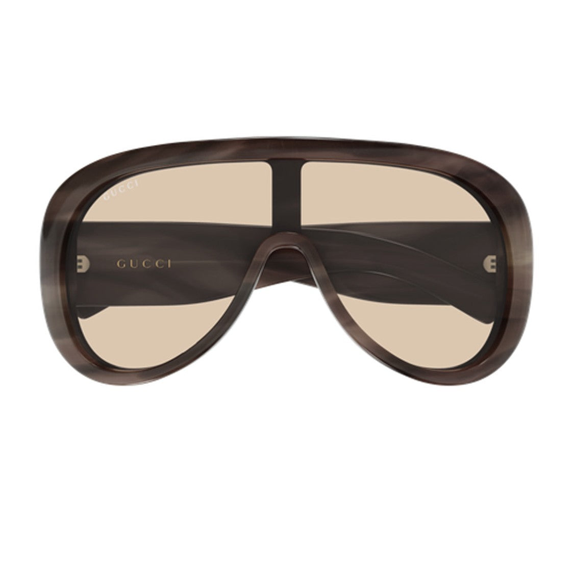 Kering Eyewear S.P.A. Havana Brown Gg2164s Acetate Large Shield Sunglasses