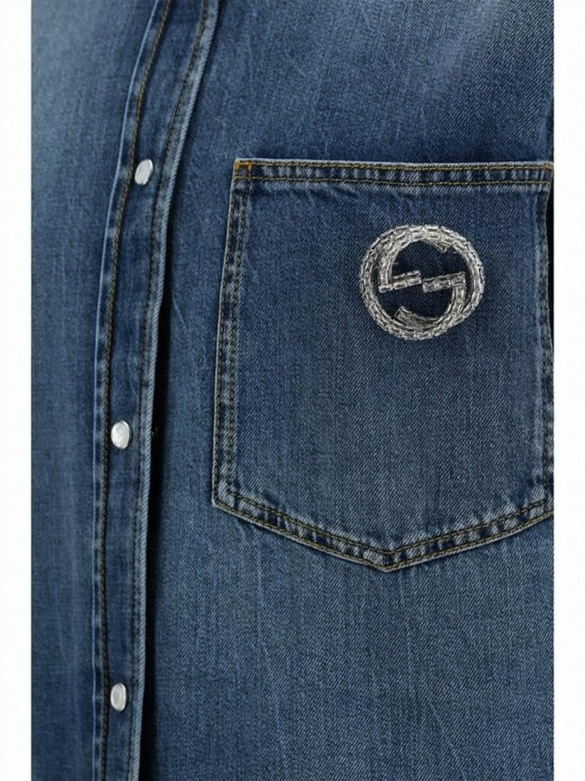 Gucci Denim Shirt With Classic Button-Down Front