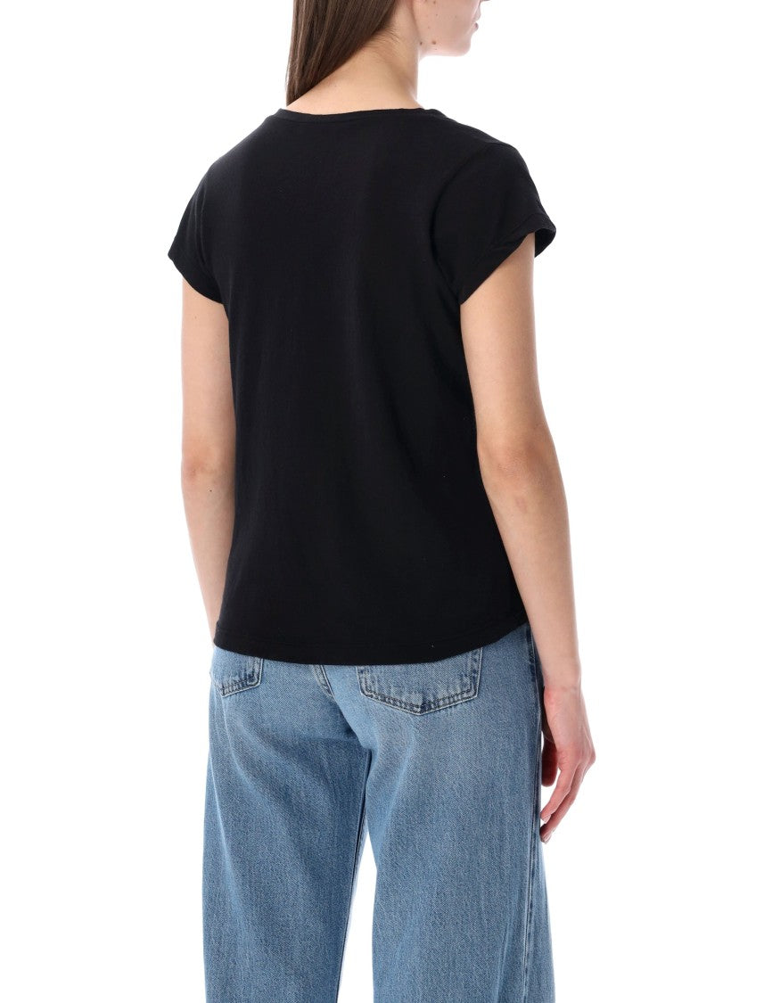 James Perse Cotton Deep V-Neck Tee