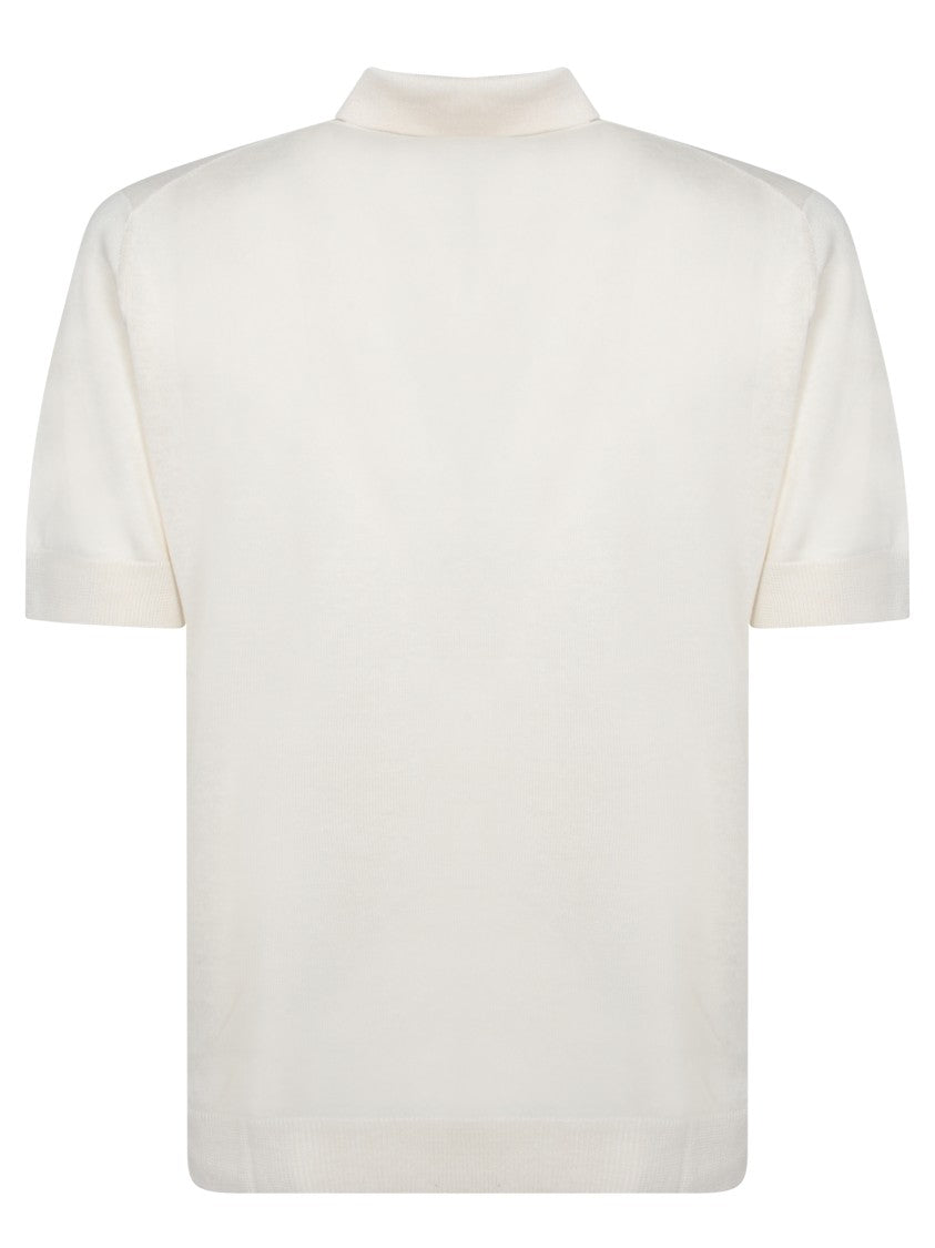 Dell'oglio Linen-Silk Blend Polo With Classic Collar