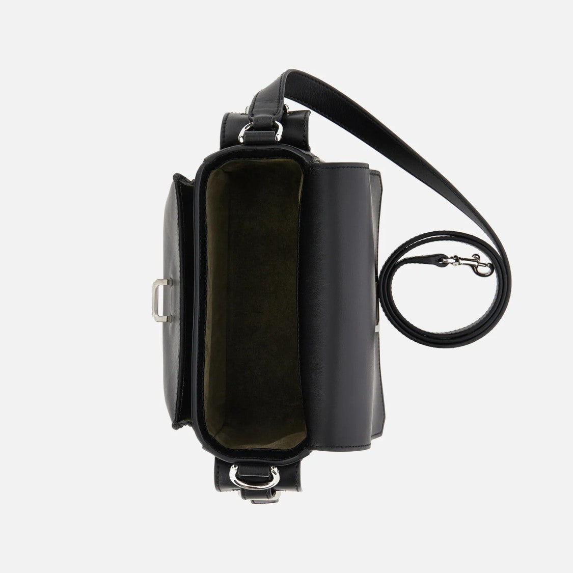 Hogan Compact Flap Shoulder Bag In Black