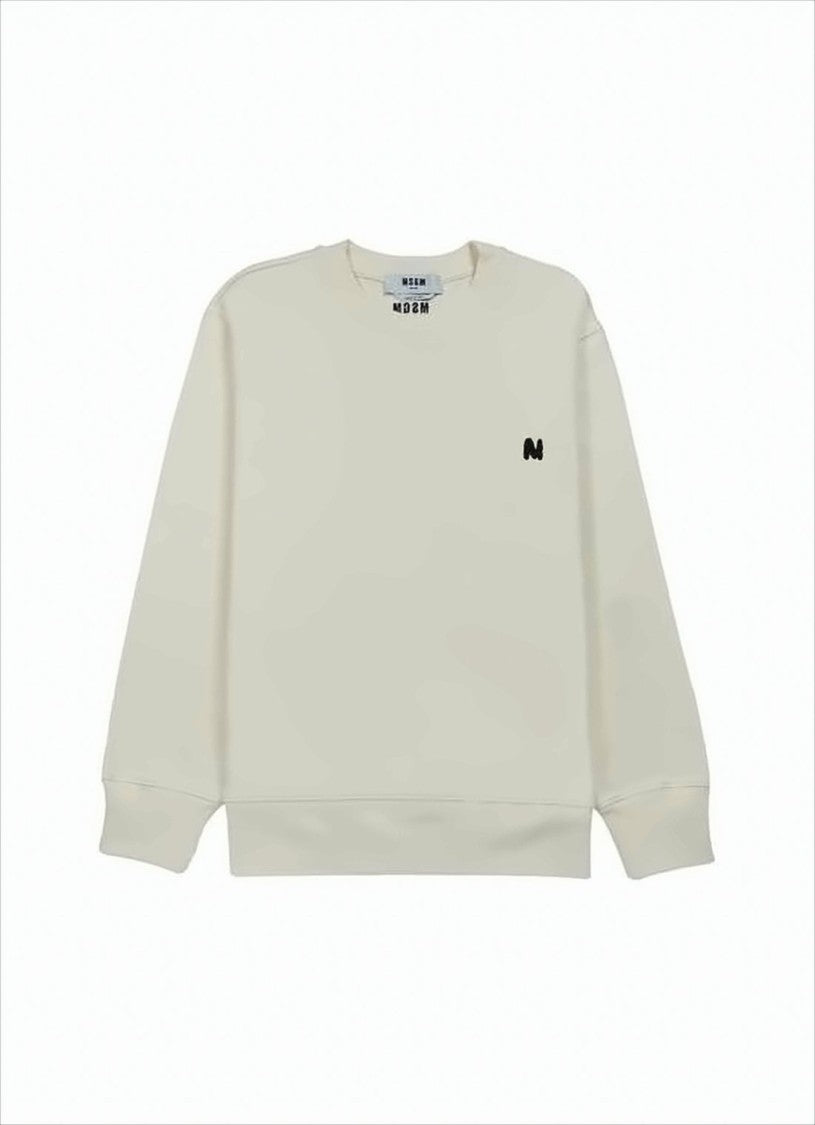 Msgm Relaxed-Fit Long-Sleeve Cotton Sweatshirt With Subtle Logo