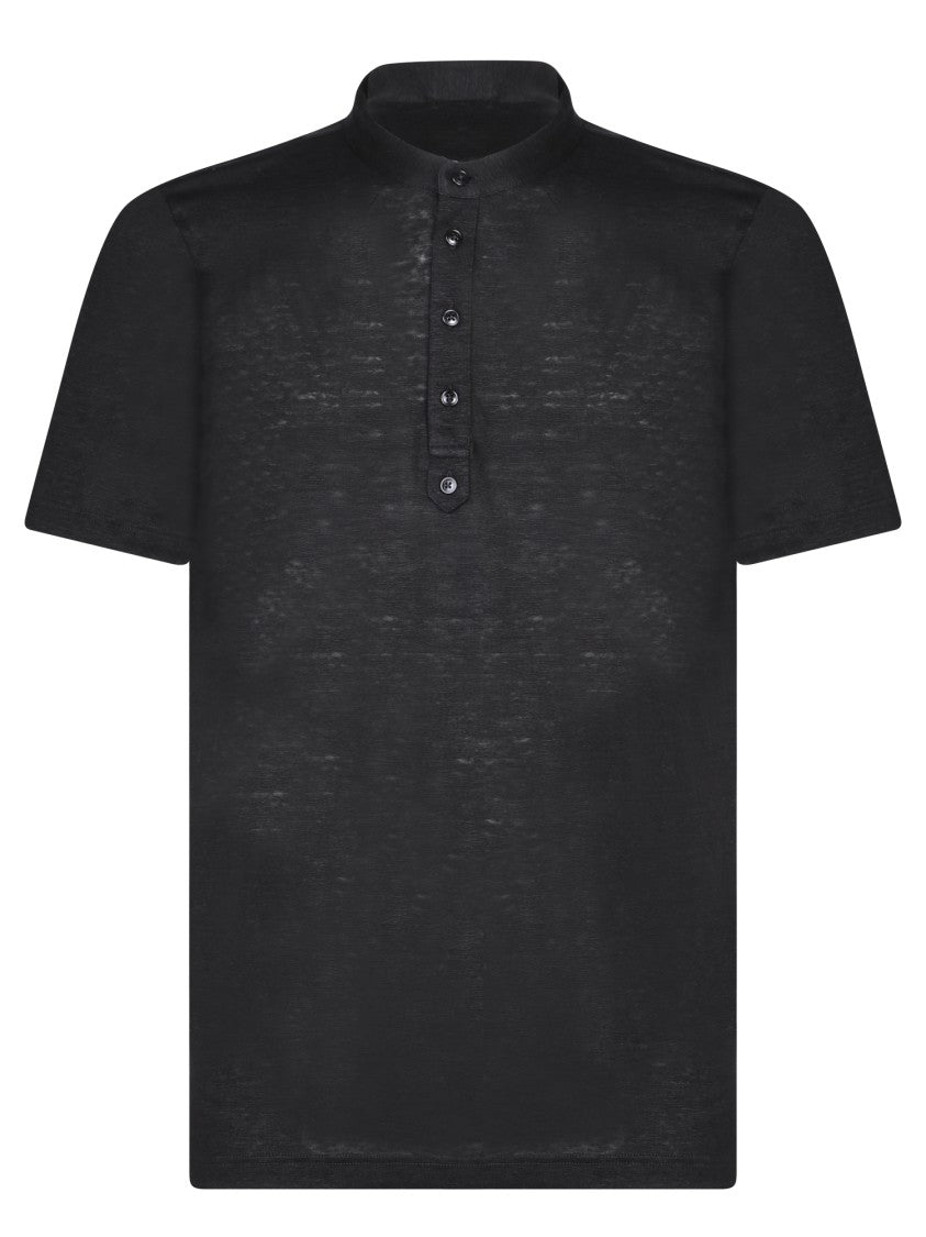 Lardini Linen Serafino Short Sleeve