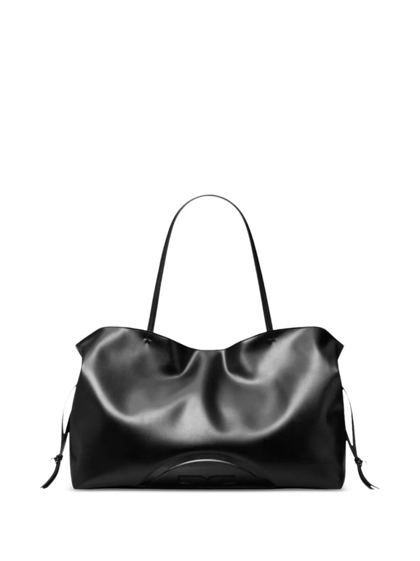 Tory Burch Elongated Black Polyester Shoulder Bag