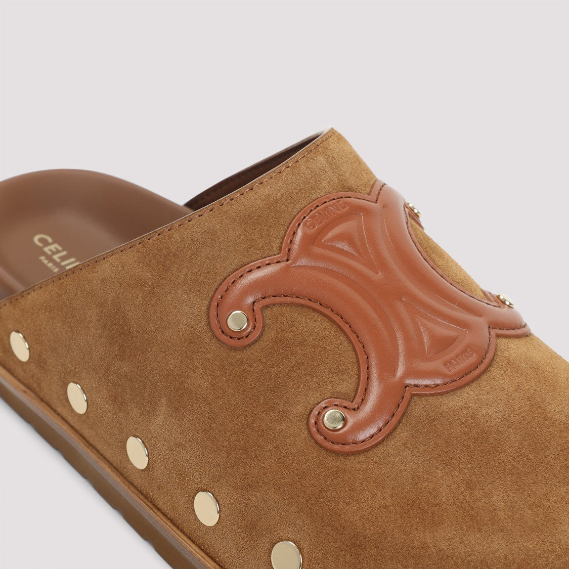 Celine Triomphe Wedge Mules