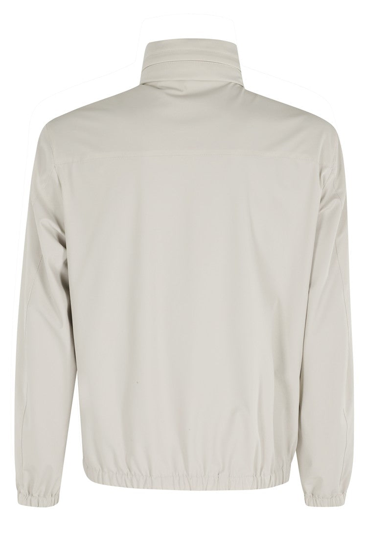 Fay Beige Travel Short Zipped Nylon Polyamide Jacket