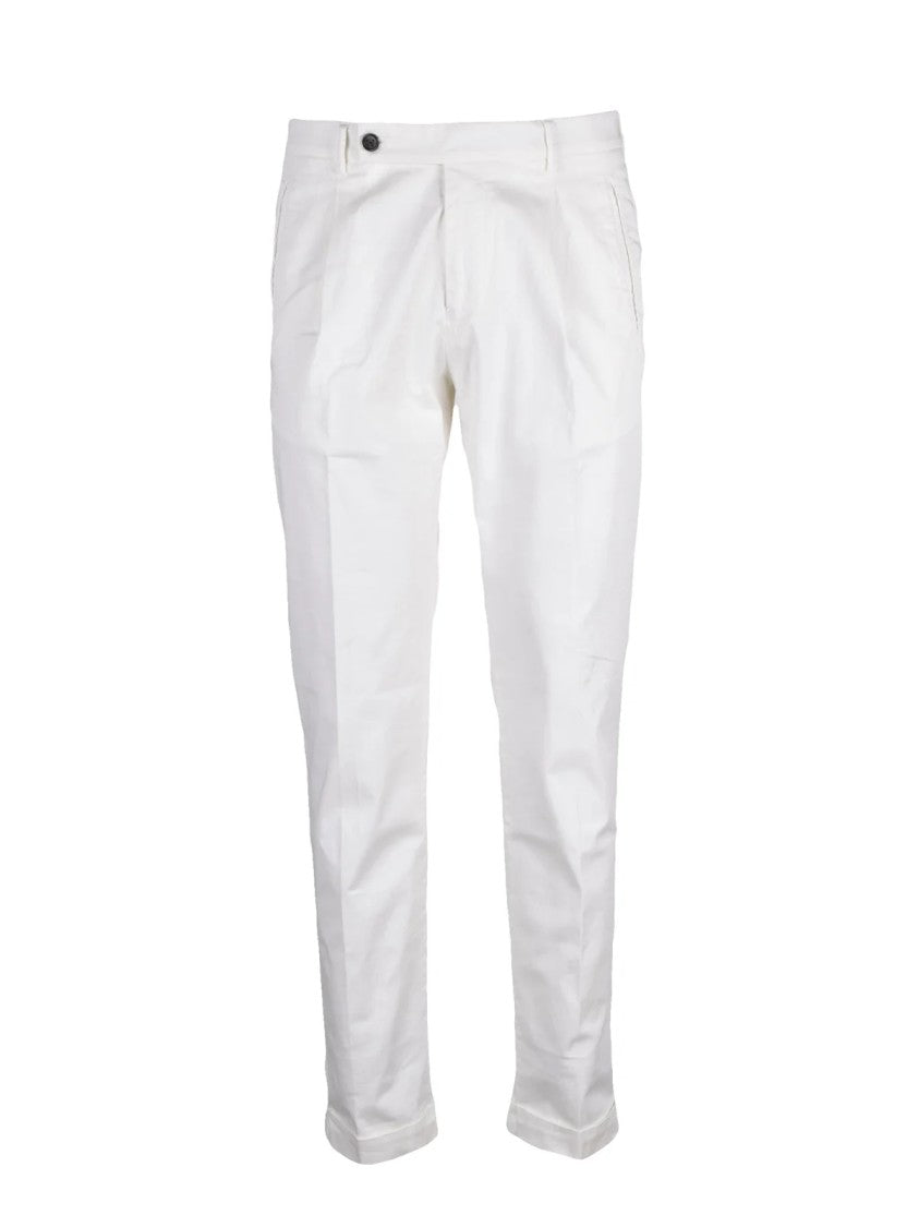 Berwich Cotton Stretch Trousers With Modern Slim Fit And Minimalist Design