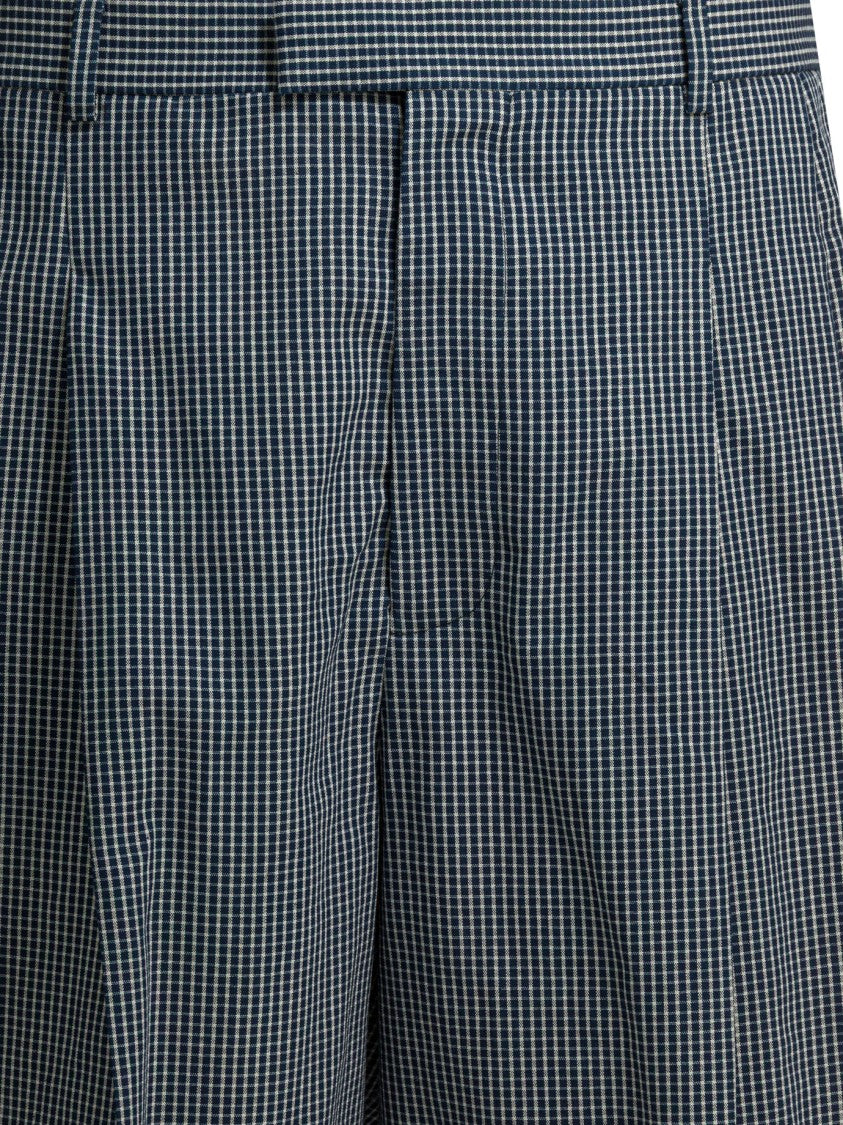 Givenchy Formal Plaid Shorts With Double Front Pleat
