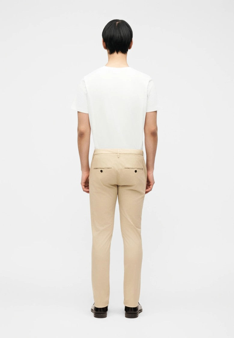Dondup Neutral Gaubert Slim Fit Cotton Trousers