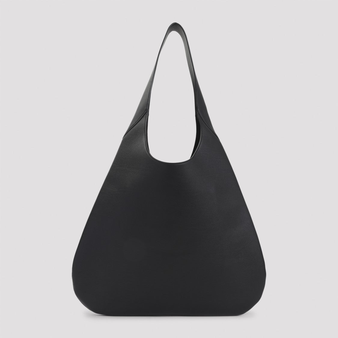 Carven Minimalist Leather Shoulder Bag With Triangular Silhouette