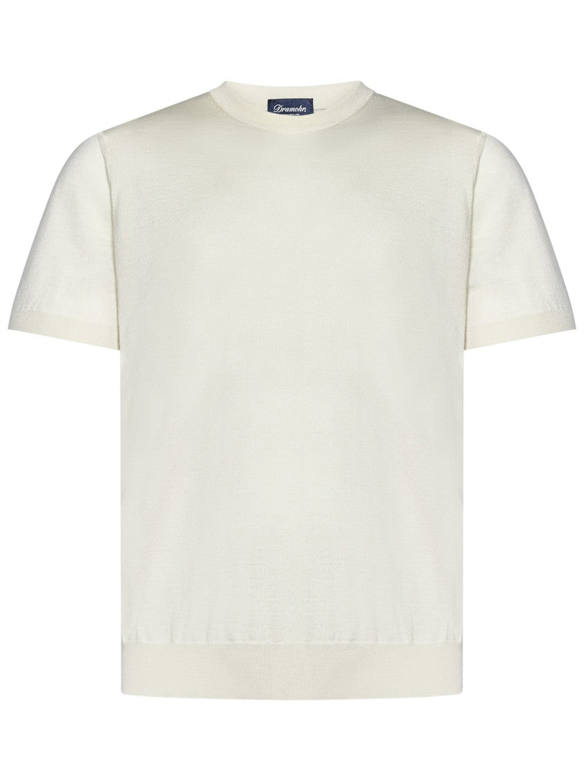 Drumohr Cashmere-Wool-Silk Blend T-Shirt